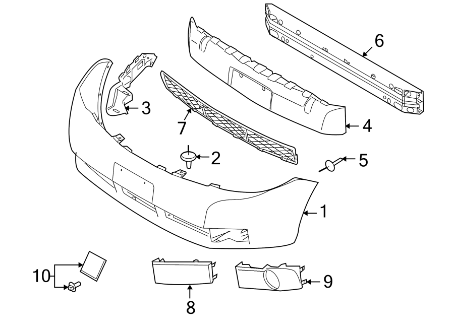 Diagram FRONT BUMPER. BUMPER & COMPONENTS. for your 1984 Ford F-150   