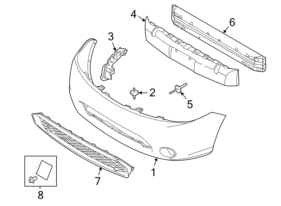 Diagram FRONT BUMPER. BUMPER & COMPONENTS. for your 1994 Ford F-150   