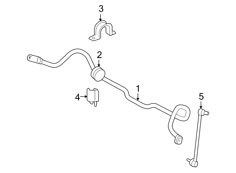 Diagram FRONT SUSPENSION. STABILIZER BAR & COMPONENTS. for your 2013 Lincoln MKZ   