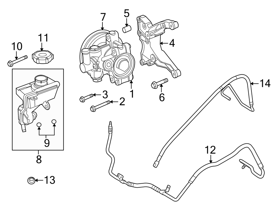 Diagram STEERING GEAR & LINKAGE. PUMP & HOSES. for your Ford Focus  