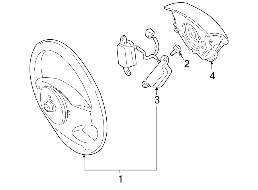 Diagram STEERING WHEEL & TRIM. for your Ford Focus  