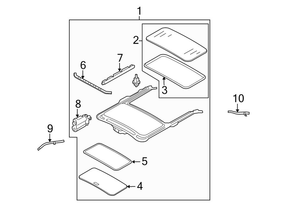 Diagram SUNROOF. for your Ford Focus  