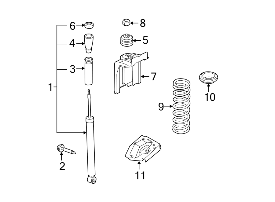 Diagram REAR SUSPENSION. SHOCKS & COMPONENTS. for your 1997 Ford F-150   