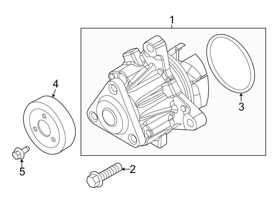 Diagram WATER PUMP. for your 2013 Ford Police Interceptor Utility 3.7L V6 A/T FWD Base Sport Utility 