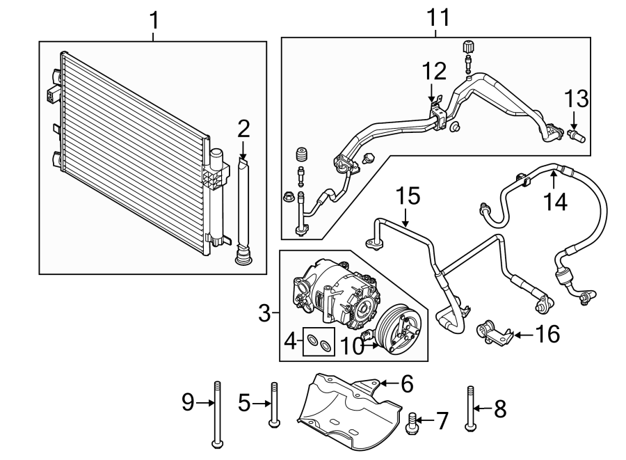 Ford Focus Air Conditioning A C Compressor Bracket 4m5z19e918a Havre Ford Havre Mt