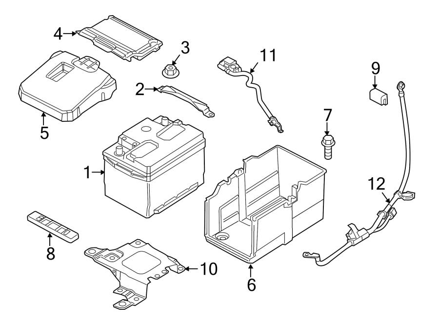 Diagram BATTERY. for your 2018 Lincoln MKZ   