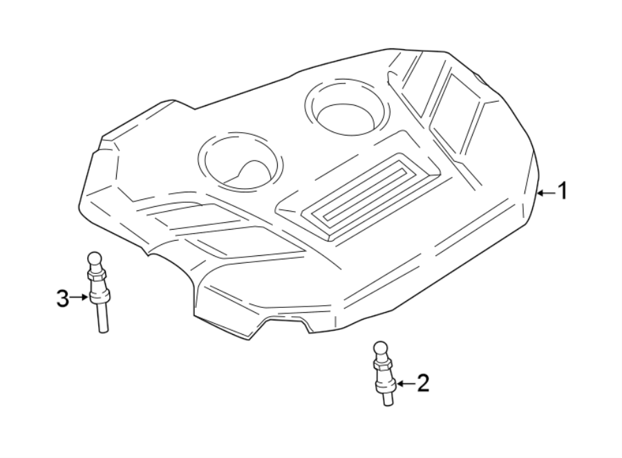 Diagram ENGINE / TRANSAXLE. ENGINE APPEARANCE COVER. for your 2011 Lincoln MKZ   