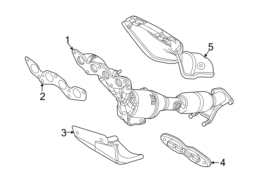 Diagram Exhaust system. Manifold. for your 2016 Lincoln MKZ   