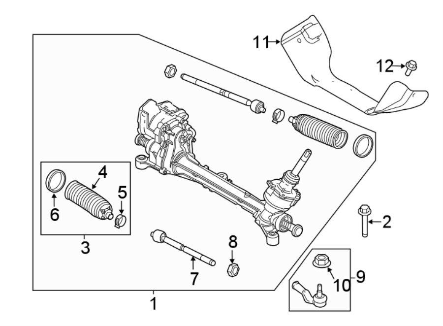 Diagram STEERING GEAR & LINKAGE. for your 2018 Ford F-150 2.7L EcoBoost V6 A/T 4WD XL Crew Cab Pickup Fleetside 