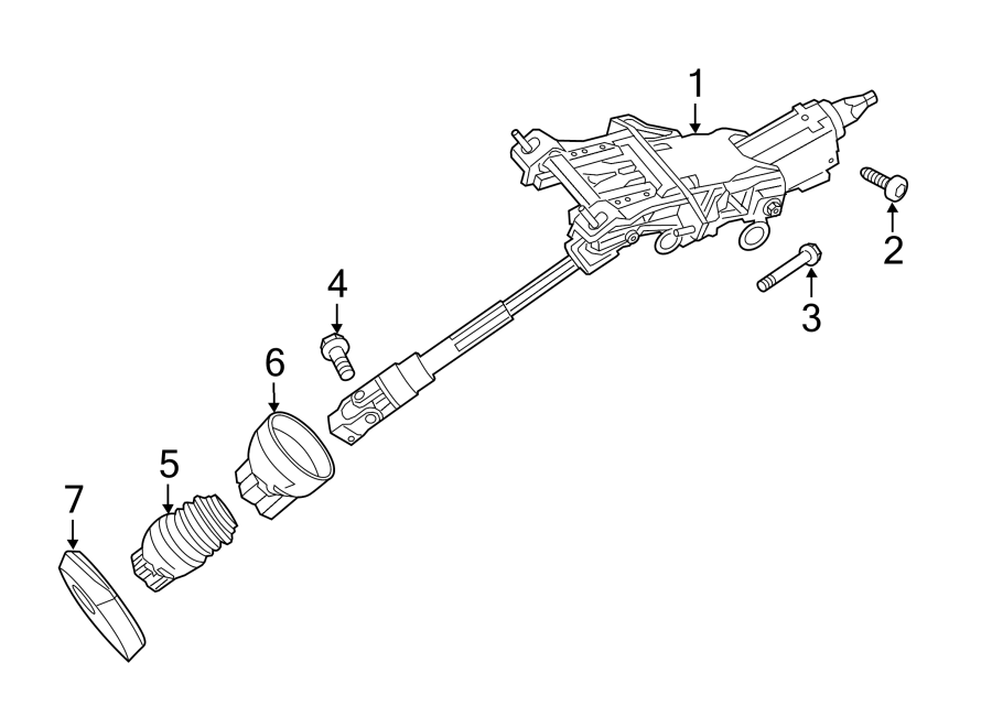 Diagram STEERING COLUMN ASSEMBLY. for your 2019 Lincoln MKZ Hybrid Sedan  