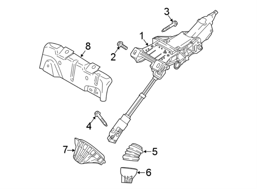 Diagram STEERING COLUMN ASSEMBLY. for your 2017 Ford F-150 3.5L EcoBoost V6 A/T 4WD SSV Extended Cab Pickup Fleetside 