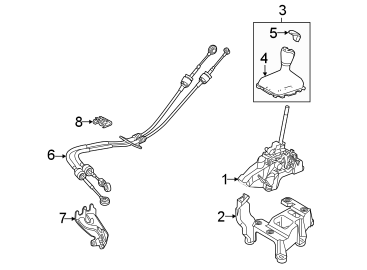 Diagram CENTER CONSOLE. for your 2003 Ford F-150 4.6L Triton (Romeo) V8 A/T RWD King Ranch Extended Cab Pickup Fleetside 