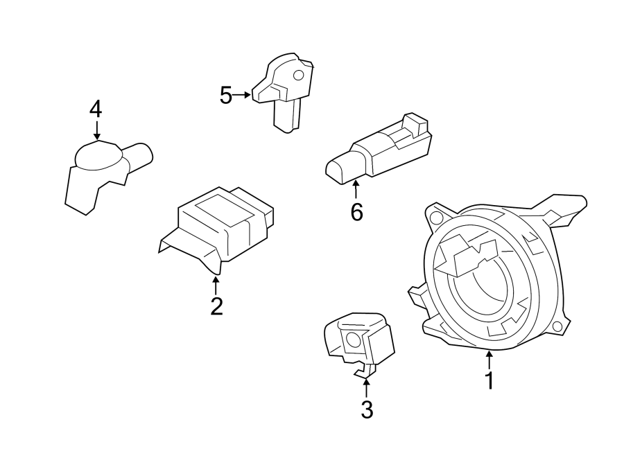 Diagram RESTRAINT SYSTEMS. AIR BAG COMPONENTS. for your 2009 Ford F-150 5.4L Triton V8 FLEX A/T RWD XLT Extended Cab Pickup Fleetside 