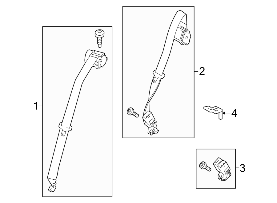 Diagram RESTRAINT SYSTEMS. REAR SEAT BELTS. for your 2016 Ford Transit-150   
