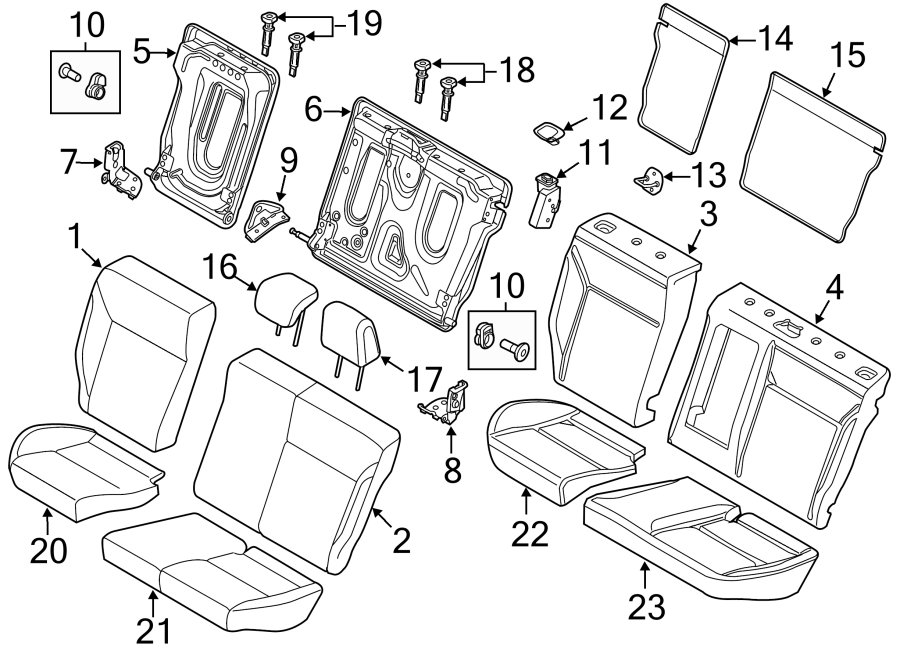 2013-ford-flex-seat-cover-assembly-rear-back-cushion