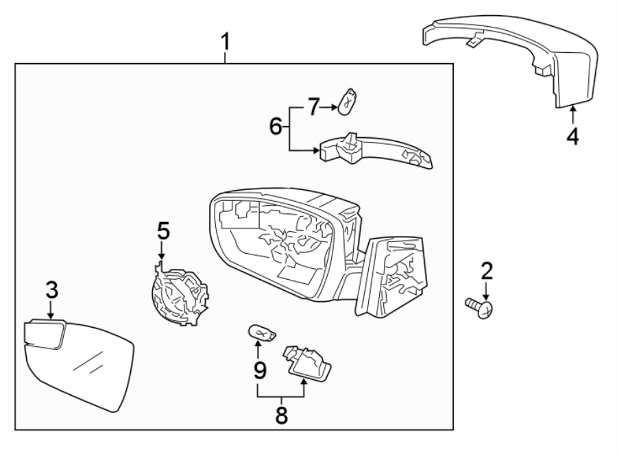 Diagram Front door. Outside mirrors. for your 2007 Ford F-150 4.6L Triton V8 M/T RWD STX Standard Cab Pickup Fleetside 