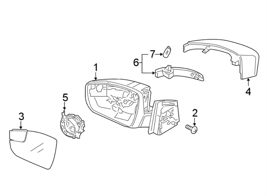 Diagram FRONT DOOR. OUTSIDE MIRRORS. for your 1988 Ford F-150  Custom Extended Cab Pickup Fleetside 