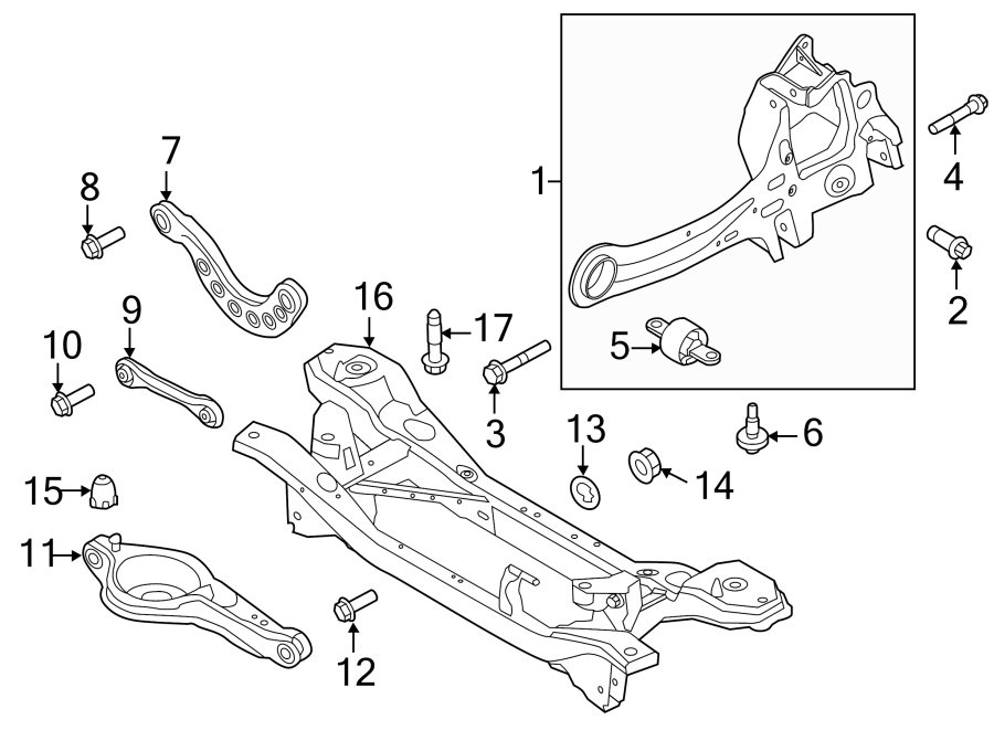 Diagram Rear suspension. Suspension components. for your 2018 Ford F-150 3.5L EcoBoost V6 A/T 4WD XL Crew Cab Pickup Fleetside 