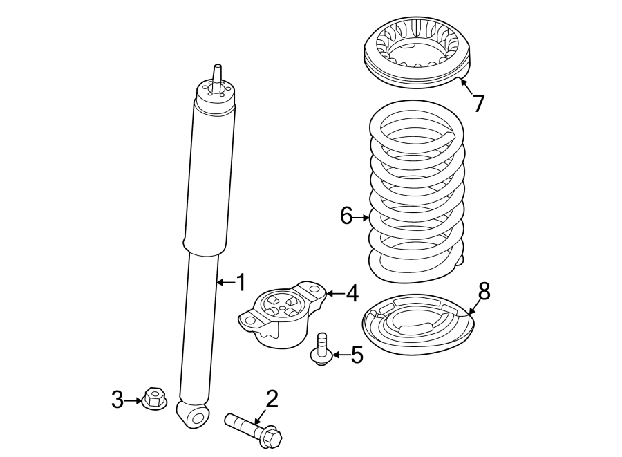 Diagram REAR SUSPENSION. SHOCKS & COMPONENTS. for your 2017 Ford F-150 3.5L Duratec V6 FLEX A/T 4WD XLT Crew Cab Pickup Fleetside 