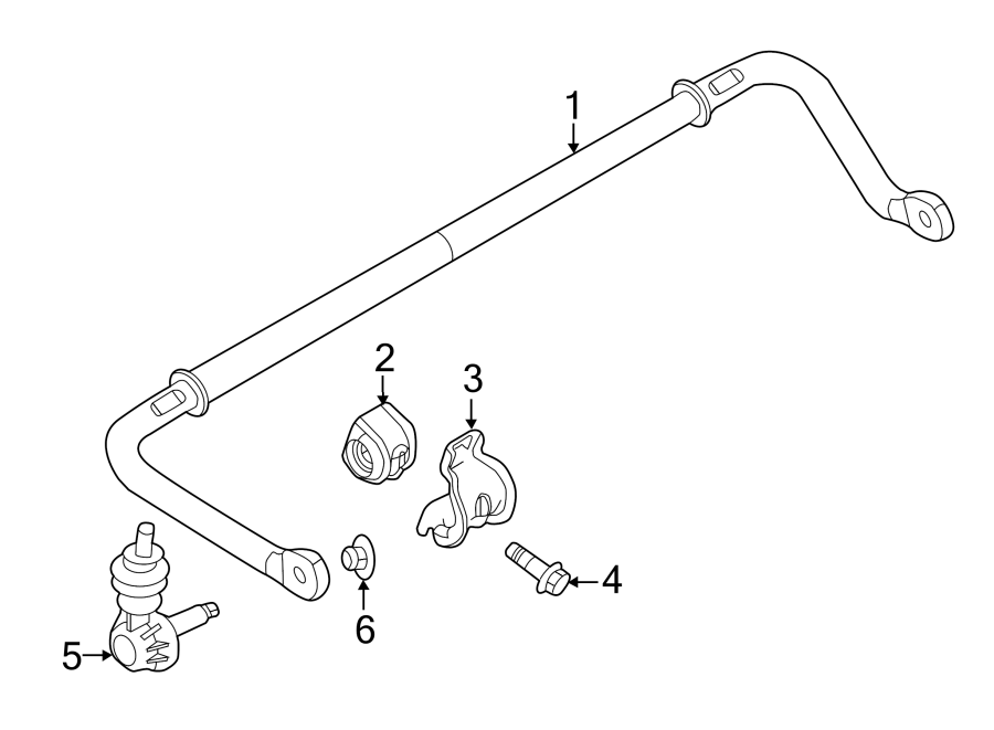 Diagram REAR SUSPENSION. STABILIZER BAR & COMPONENTS. for your 2019 Ford Police Responder Hybrid   