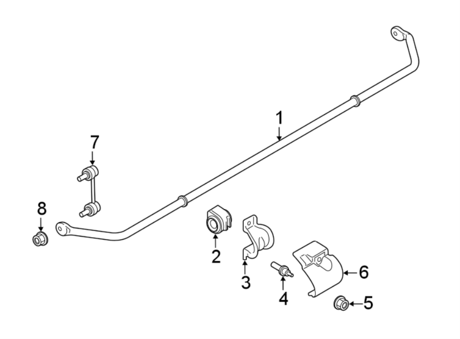 Diagram REAR SUSPENSION. STABILIZER BAR & COMPONENTS. for your Ford