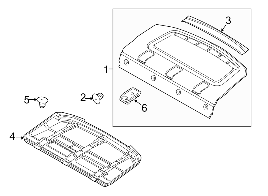 Diagram Rear body & floor. Stripe tape. Interior trim. for your 2019 Lincoln MKZ Reserve I Sedan  