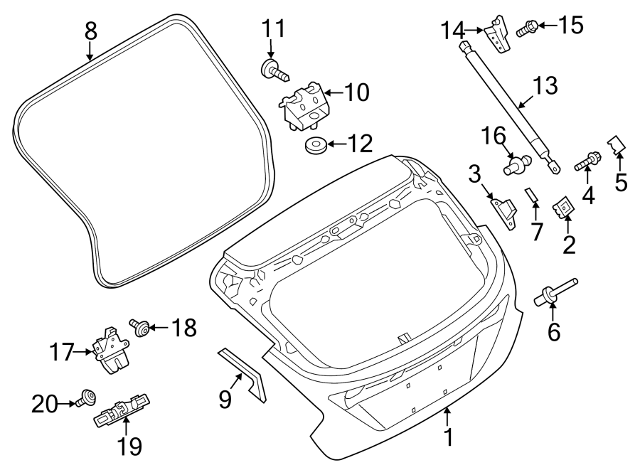 Diagram LID & COMPONENTS. for your 2018 Ford Focus   