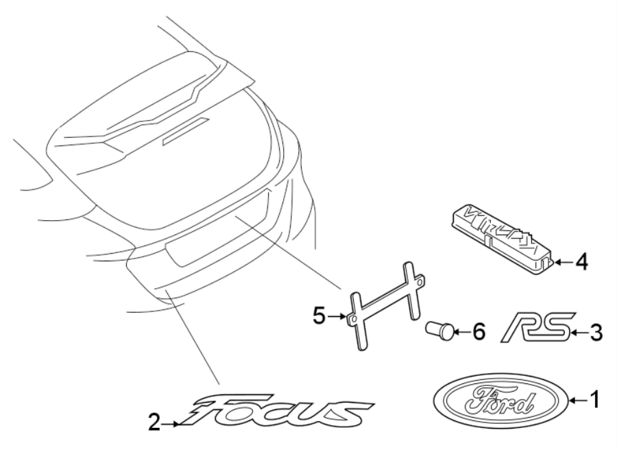 Diagram LIFT GATE. EXTERIOR TRIM. for your 2019 Lincoln MKZ   