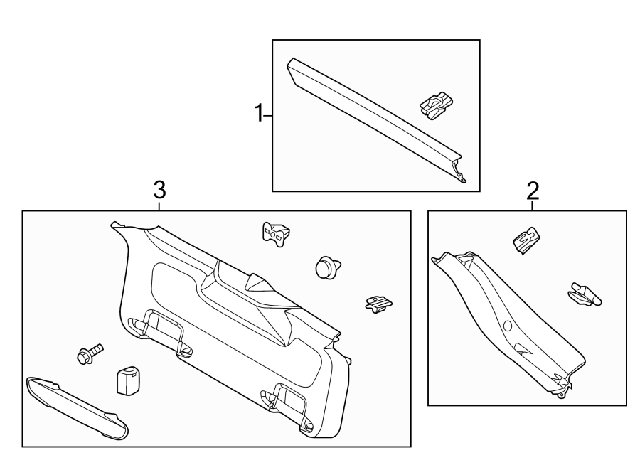 Diagram LIFT GATE. INTERIOR TRIM. for your 2022 Ford F-150  SSV Crew Cab Pickup Fleetside 