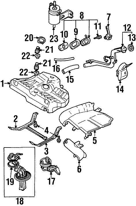 Diagram FUEL SYSTEM COMPONENTS. for your 2002 Ford F-450 Super Duty  Lariat Cab & Chassis - Crew Cab 