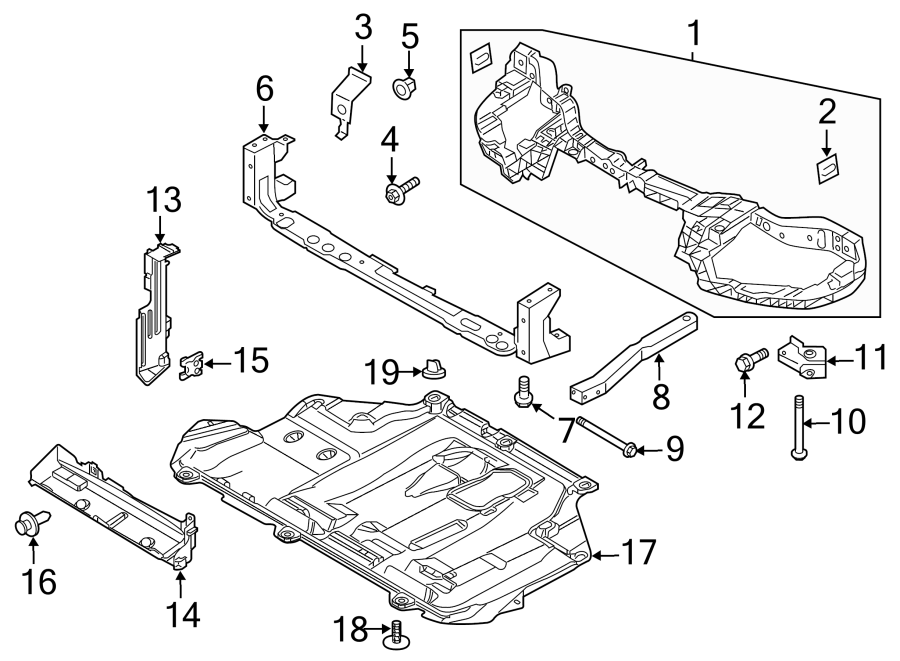 Diagram RADIATOR SUPPORT. for your Lincoln MKZ  