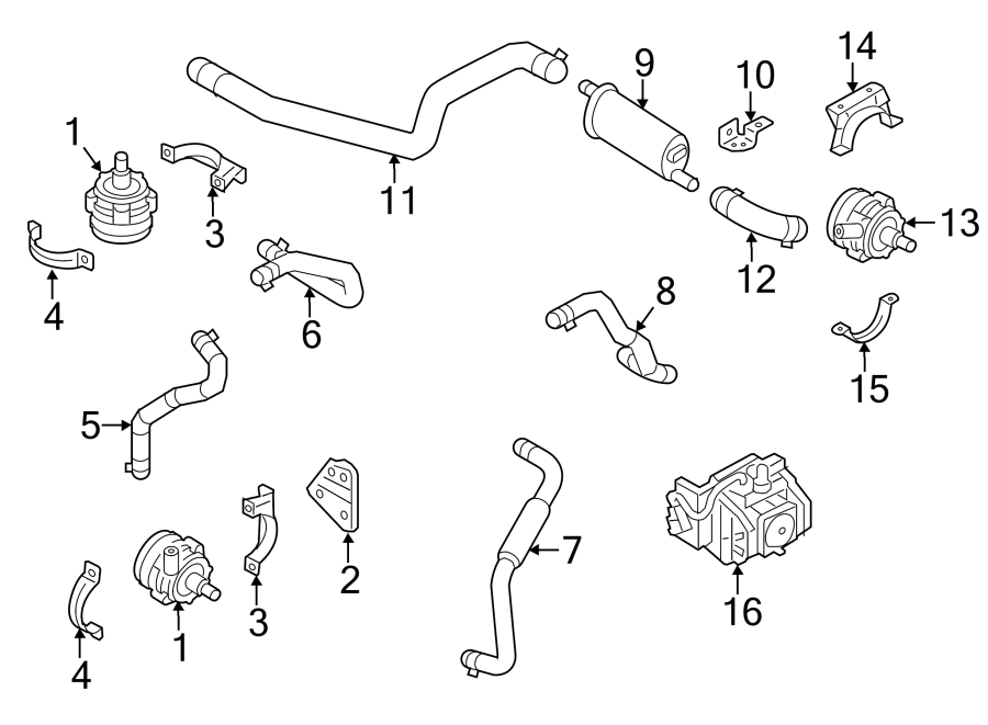 Ford Focus Connector hose. Drive Motor Inverter Coolant CV6Z8548A