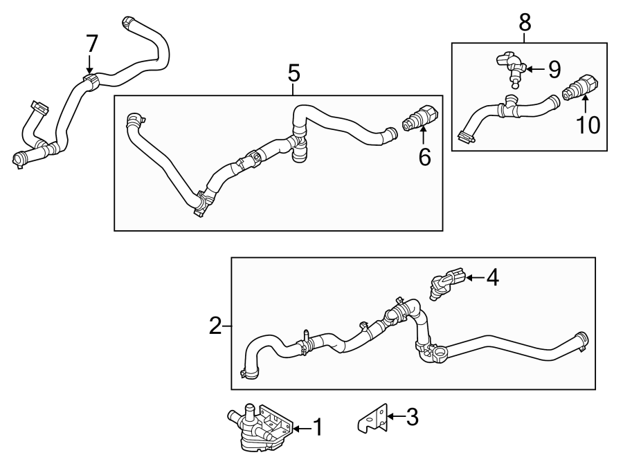 Diagram HEATER HOSE. for your 2016 Ford Focus   