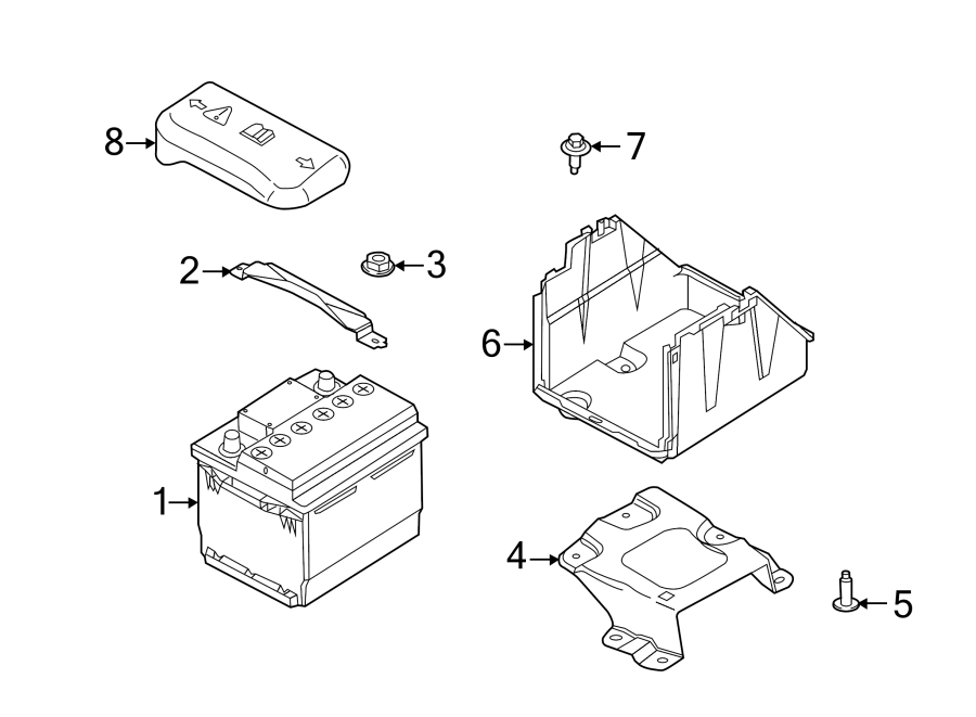 Diagram BATTERY. for your 2012 Lincoln MKZ   