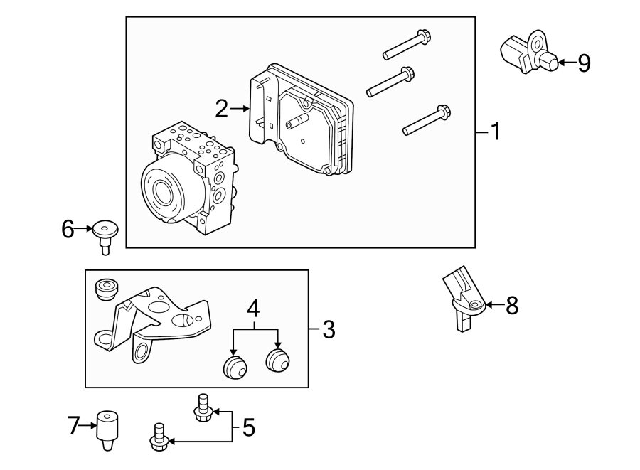 Diagram Abs components. for your 2016 Lincoln MKZ   