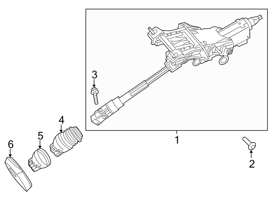 Diagram STEERING COLUMN ASSEMBLY. for your 2011 Ford E-250   