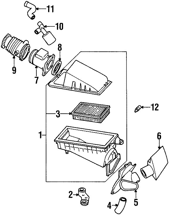 Diagram ENGINE / TRANSAXLE. AIR INTAKE. for your 2019 Ford F-150 3.3L Duratec V6 FLEX A/T 4WD XLT Crew Cab Pickup Fleetside 