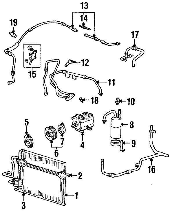 Diagram AIR CONDITIONER & HEATER. COMPRESSOR & LINES. for your 2012 Ford Transit Connect   