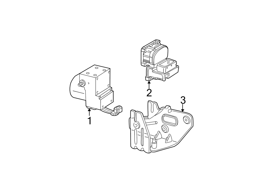 Ford Taurus Abs control module bracket. Abs modulator - 4F1Z2C304AA ...