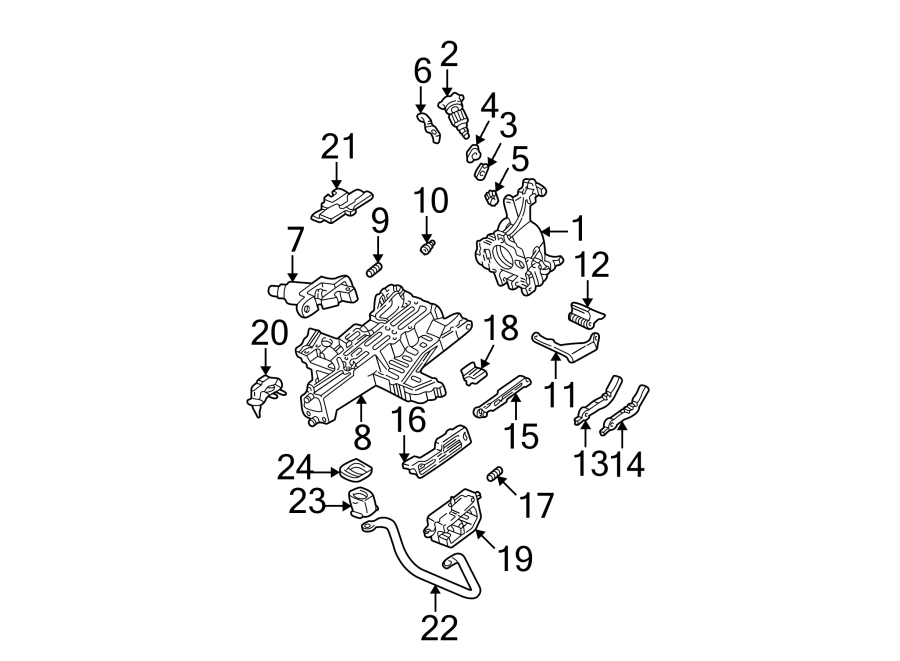 Diagram STEERING COLUMN. HOUSING & COMPONENTS. for your Ford