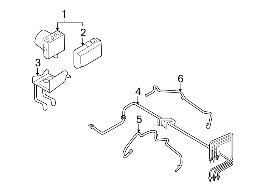 Diagram Abs components. for your 2009 Lincoln MKZ   