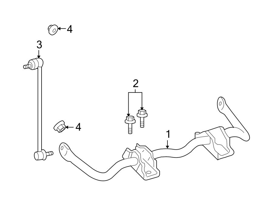 Diagram FRONT SUSPENSION. STABILIZER BAR & COMPONENTS. for your 1990 Ford F-150   