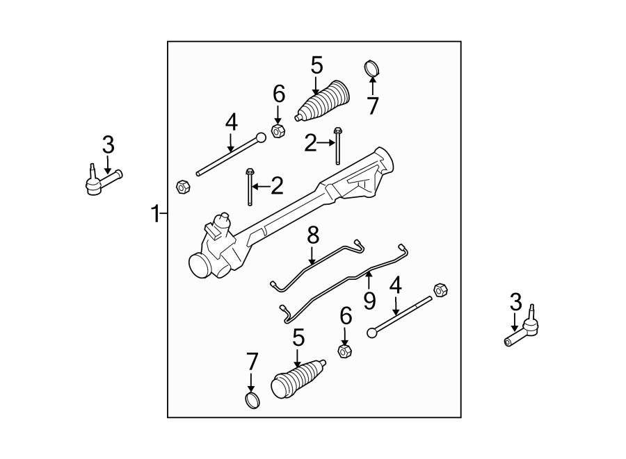 Diagram STEERING GEAR & LINKAGE. for your 2018 Ford F-150 2.7L EcoBoost V6 A/T 4WD XL Crew Cab Pickup Fleetside 