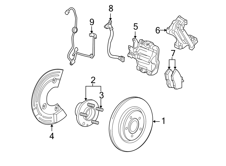 Diagram REAR SUSPENSION. BRAKE COMPONENTS. for your 2019 Ford F-150 3.5L EcoBoost V6 A/T 4WD XLT Extended Cab Pickup Fleetside 