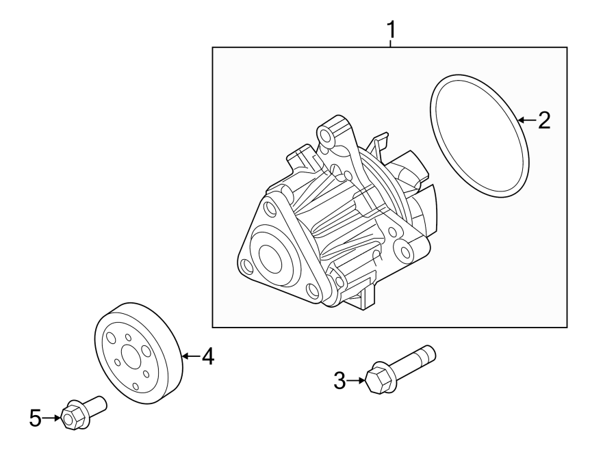 Diagram WATER PUMP. for your Ford