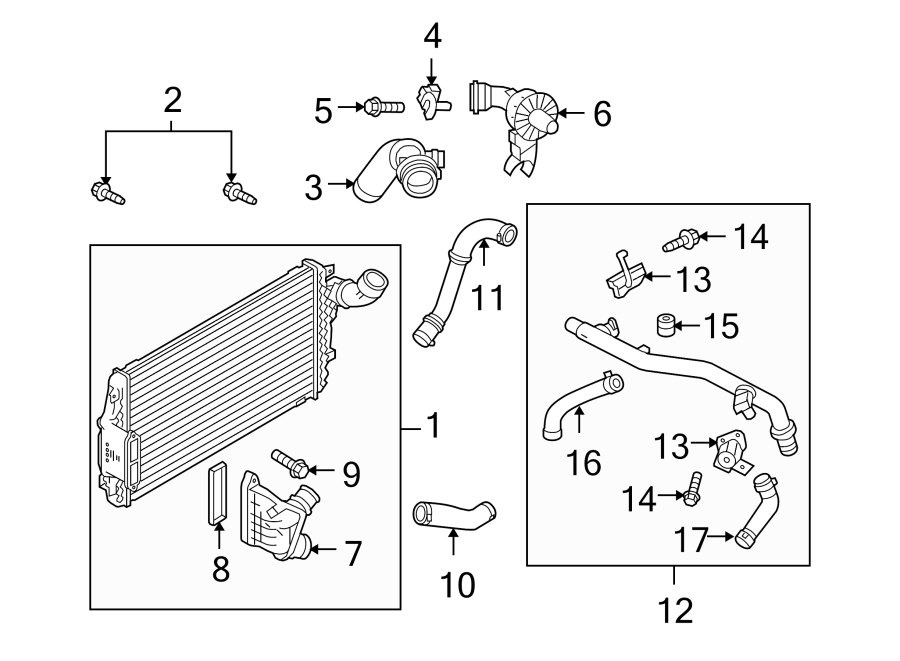 Diagram Intercooler. for your 2010 Lincoln MKZ   