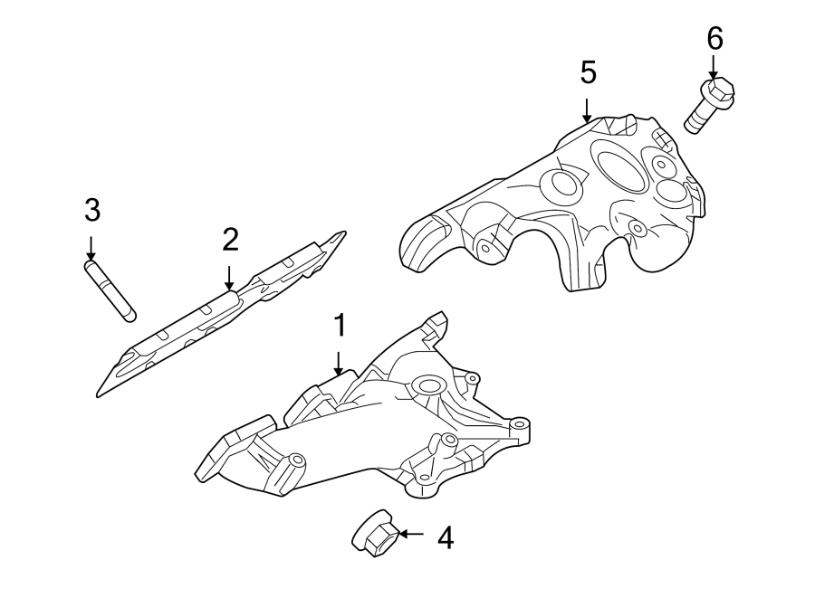 Diagram EXHAUST SYSTEM. MANIFOLD. for your 2014 Lincoln MKZ Base Sedan  