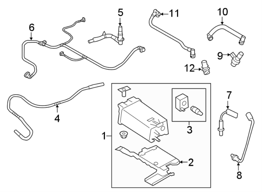 Diagram EMISSION SYSTEM. EMISSION COMPONENTS. for your Ford Ranger  