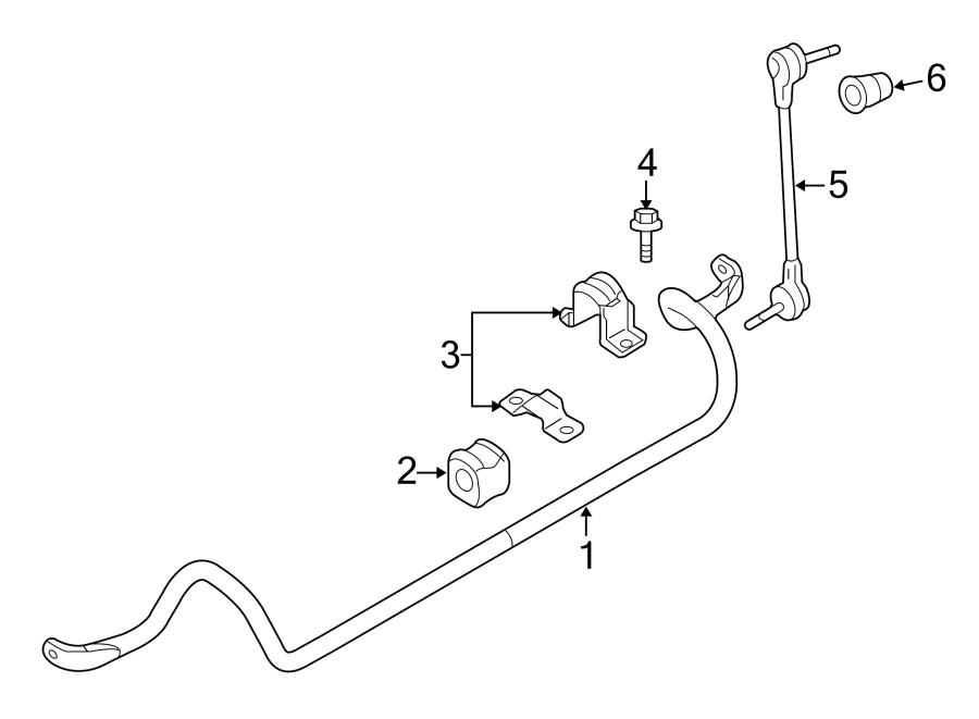 Diagram FRONT SUSPENSION. STABILIZER BAR & COMPONENTS. for your 2020 Lincoln MKZ   