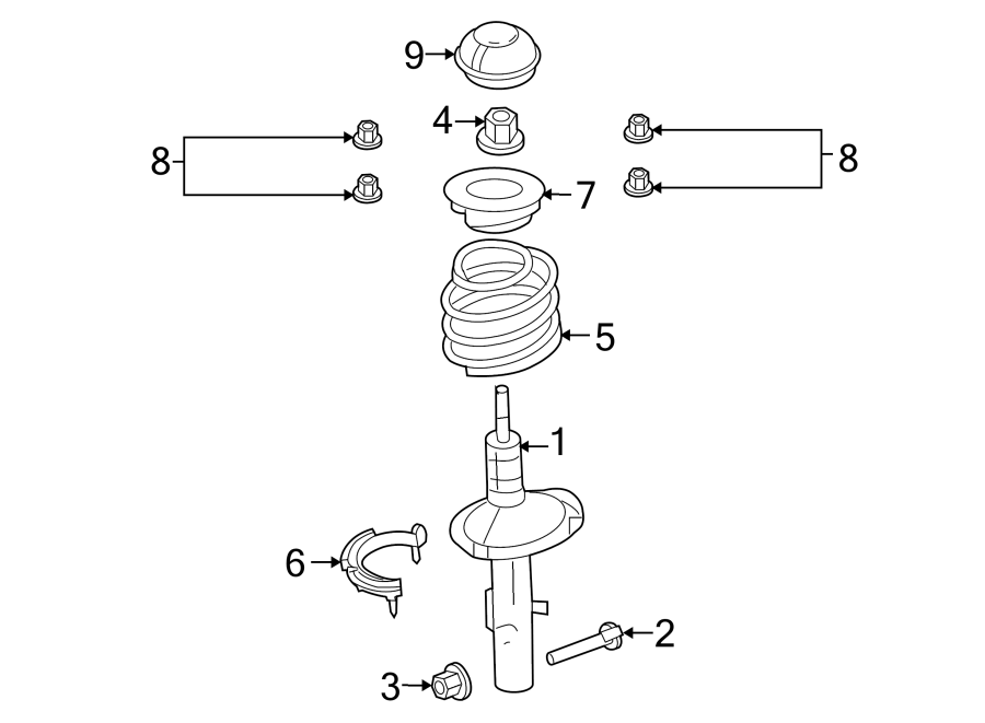 Diagram FRONT SUSPENSION. STRUTS & COMPONENTS. for your 2017 Ford F-150 3.5L EcoBoost V6 A/T 4WD SSV Crew Cab Pickup Fleetside 